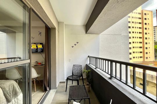 Varanda de kitnet/studio para alugar com 1 quarto, 29m² em Vila Santa Catarina, São Paulo