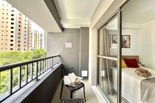 Varanda de kitnet/studio para alugar com 1 quarto, 29m² em Vila Santa Catarina, São Paulo