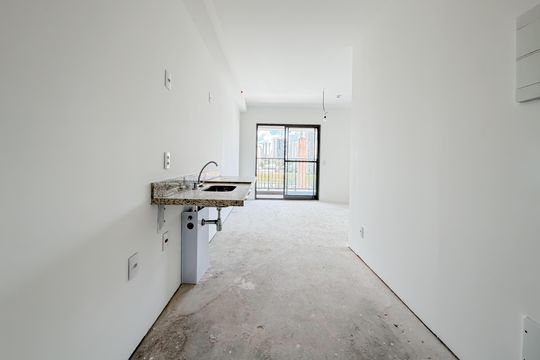 Cozinha e Área de Serviço de kitnet/studio à venda com 1 quarto, 28m² em Jardim Aurelia, São Paulo