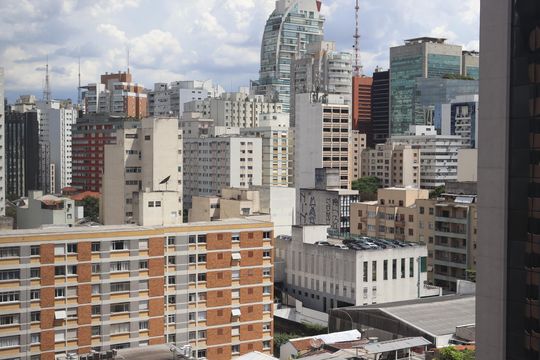 Vista da Varanda de kitnet/studio à venda com 1 quarto, 48m² em Consolação, São Paulo