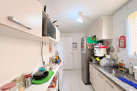 Cozinha de apartamento à venda com 3 quartos, 119m² em Jardim Ermida I, Jundiaí