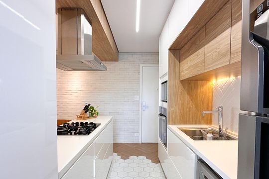 Cozinha de apartamento à venda com 2 quartos, 64m² em Bairro dos Casa, São Bernardo do Campo