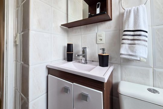 Banheiro Social  de apartamento à venda com 2 quartos, 92m² em Vila Cruzeiro, São Bernardo do Campo