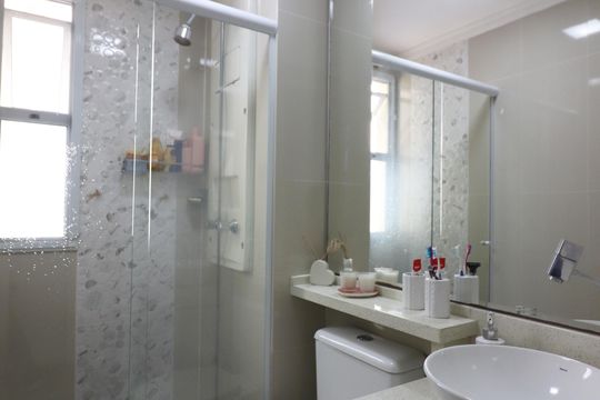 Quarto 1 Suíte Banheiro  de apartamento para alugar com 2 quartos, 58m² em Rudge Ramos, São Bernardo do Campo