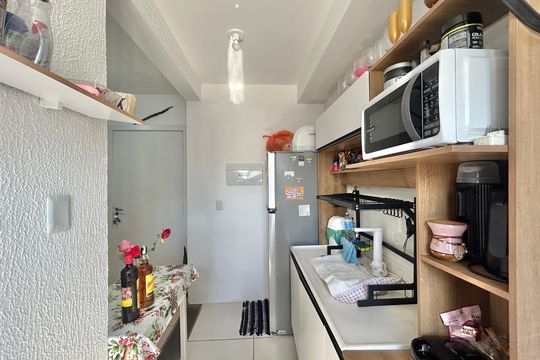 Cozinha de apartamento à venda com 2 quartos, 51m² em Feitoria, São Leopoldo