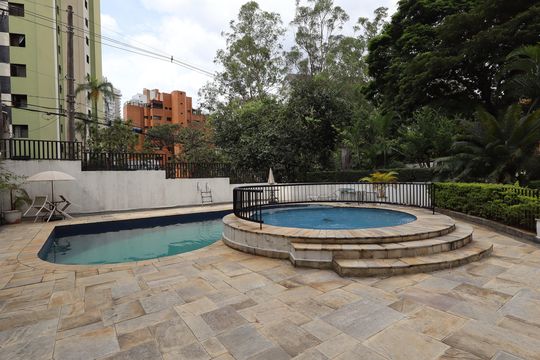 Área comum - Piscina de apartamento para alugar com 3 quartos, 122m² em Vila Andrade, São Paulo