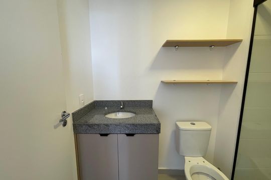 Banheiro da Suíte de apartamento à venda com 1 quarto, 24m² em Vila Butantã, São Paulo