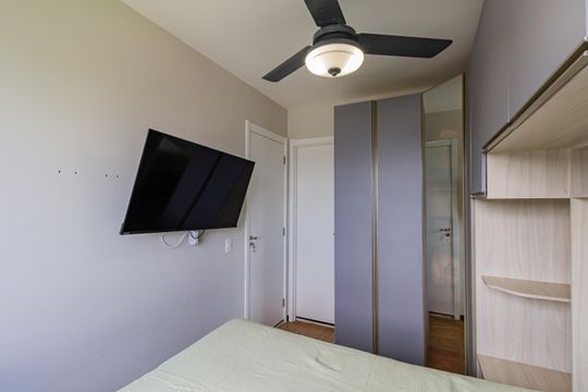 Quarto Suíte de apartamento para alugar com 1 quarto, 27m² em Jardim Mirante, São Paulo