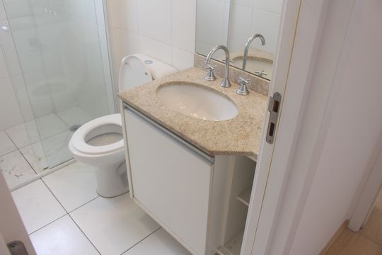 Banheiro da Suíte de apartamento à venda com 2 quartos, 60m² em Santa Paula, São Caetano do Sul