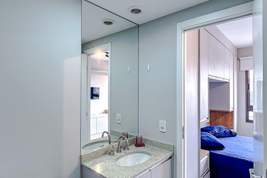 Banheiro de kitnet/studio à venda com 1 quarto, 25m² em Tatuapé, São Paulo