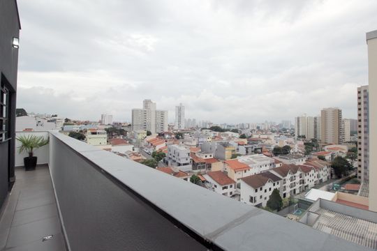 Vista da Sacada de apartamento à venda com 3 quartos, 138m² em Vila Valparaíso, Santo André