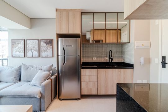 Sala de kitnet/studio para alugar com 1 quarto, 24m² em Vila Olímpia, São Paulo