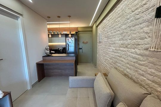 Sala de apartamento para alugar com 1 quarto, 46m² em Ondina, Salvador