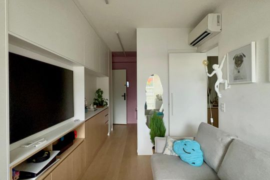 Sala de apartamento à venda com 1 quarto, 34m² em Cerqueira César, São Paulo