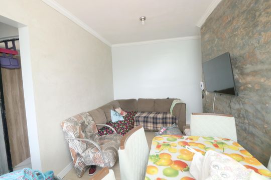Sala de apartamento à venda com 1 quarto, 48m² em Parque Erasmo Assunção, Santo André