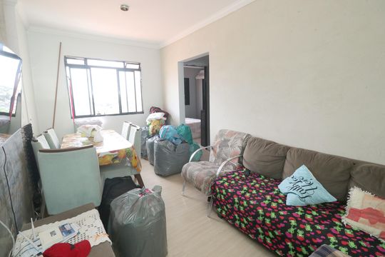 Sala de apartamento à venda com 1 quarto, 48m² em Parque Erasmo Assunção, Santo André