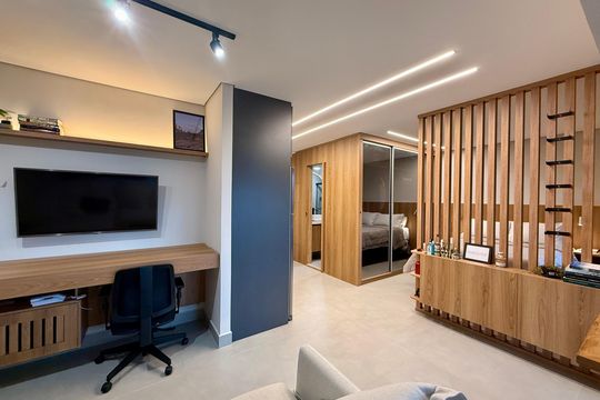 Sala de apartamento à venda com 1 quarto, 41m² em Chácara Santo Antônio (zona Sul), São Paulo
