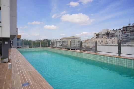 Área comum - Piscina de apartamento para alugar com 1 quarto, 73m² em Centro Histórico, Porto Alegre