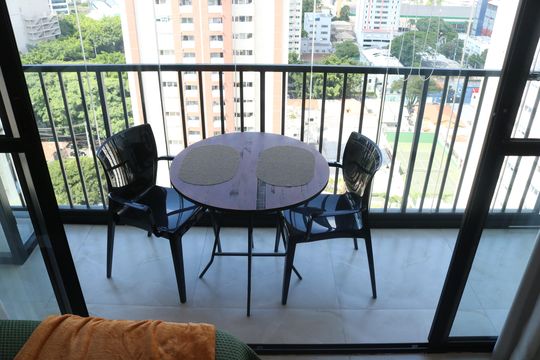 Varanda de kitnet/studio à venda com 1 quarto, 27m² em Água Branca, São Paulo