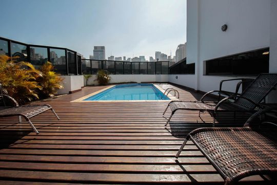 Piscina de kitnet/studio à venda com 1 quarto, 40m² em Jardim Paulista, São Paulo
