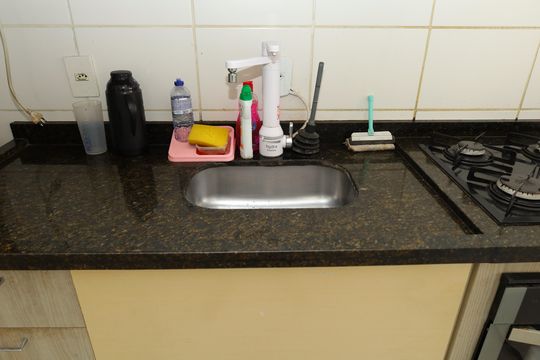 Cozinha de apartamento à venda com 2 quartos, 46m² em Colônia (zona Leste), São Paulo