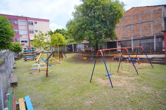 Área comum - Playground de apartamento à venda com 1 quarto, 42m² em Jardim Dona Leopoldina, Porto Alegre