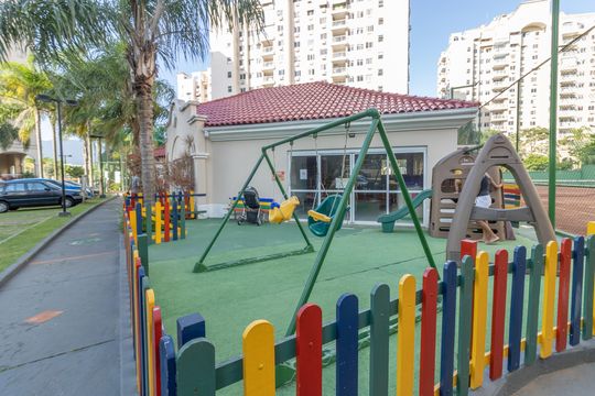 Área comum - Playground de apartamento para alugar com 3 quartos, 75m² em Recreio dos Bandeirantes, Rio de Janeiro