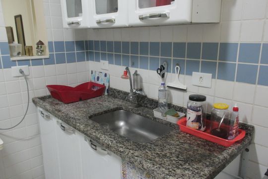 Cozinha de apartamento para alugar com 3 quartos, 116m² em José Menino, Santos