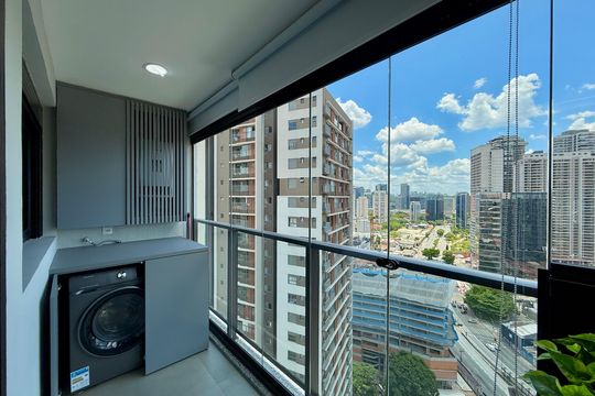 Sacada Integrada  de kitnet/studio para alugar com 1 quarto, 27m² em Jardim das Acacias, São Paulo