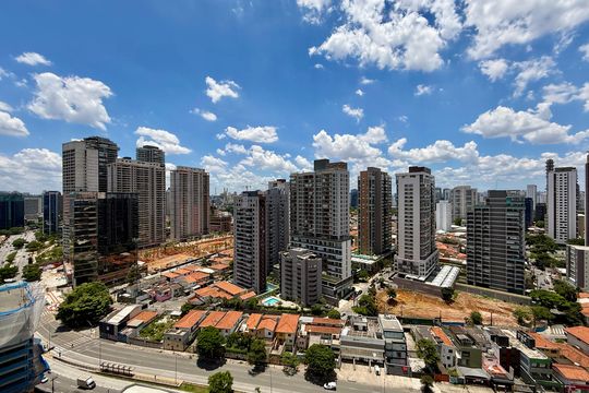 Vista  de kitnet/studio para alugar com 1 quarto, 27m² em Jardim das Acacias, São Paulo