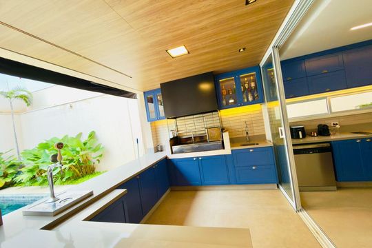 Cozinha de casa de condomínio à venda com 4 quartos, 385m² em Colinas da Anhanguera, Santana de Parnaíba