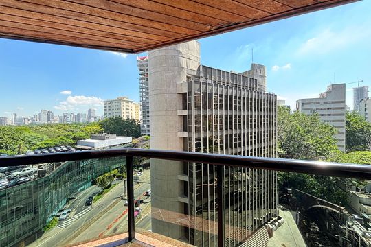 Varanda de apartamento à venda com 1 quarto, 43m² em Jardim Paulistano, São Paulo