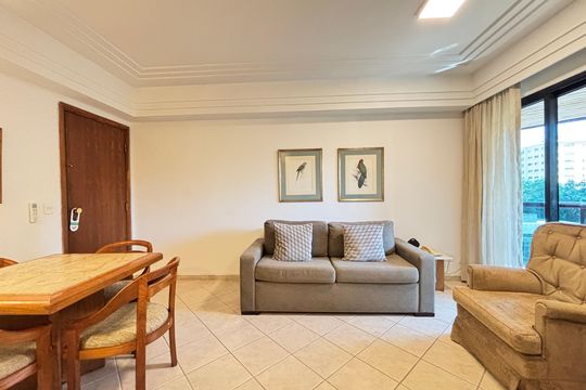 Sala de apartamento à venda com 1 quarto, 43m² em Jardim Paulistano, São Paulo