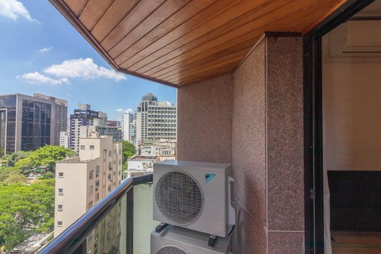 Varanda de apartamento à venda com 1 quarto, 43m² em Jardim Paulistano, São Paulo