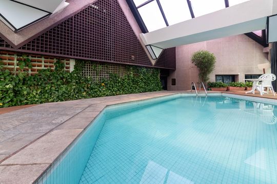 Área comum - Piscina de apartamento à venda com 1 quarto, 43m² em Jardim Paulistano, São Paulo