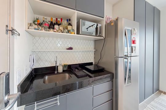 Cozinha de kitnet/studio à venda com 1 quarto, 21m² em Vila Mariana, São Paulo