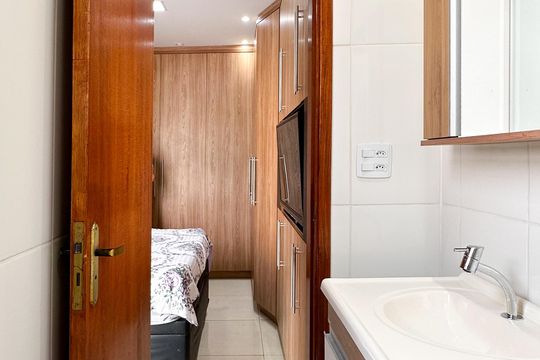 Banheiro da Suíte de apartamento à venda com 2 quartos, 62m² em Baeta Neves, São Bernardo do Campo
