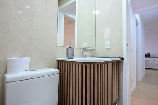Banheiro de apartamento à venda com 3 quartos, 97m² em Vila Andrade, São Paulo