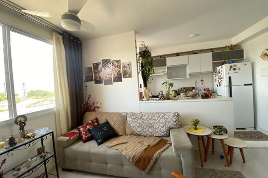 Sala de apartamento para alugar com 2 quartos, 43m² em Santo Amaro, São Paulo