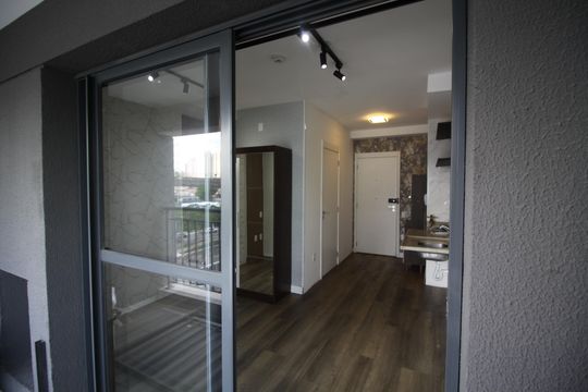 Varanda da Sala de kitnet/studio à venda com 1 quarto, 28m² em Jardim Independência (são Paulo), São Paulo