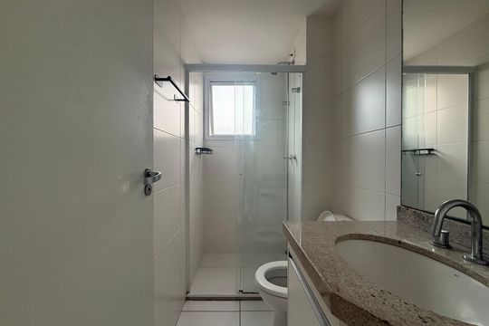 Banheiro da Suíte de apartamento à venda com 2 quartos, 55m² em Vila Gumercindo, São Paulo