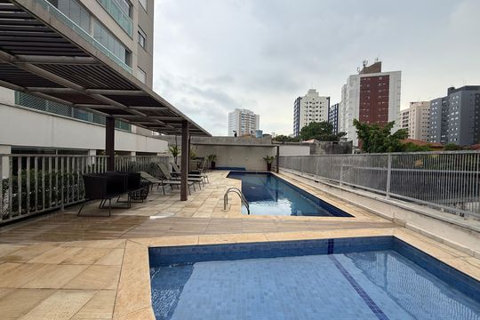 Área comum - Piscina de apartamento à venda com 2 quartos, 55m² em Vila Gumercindo, São Paulo