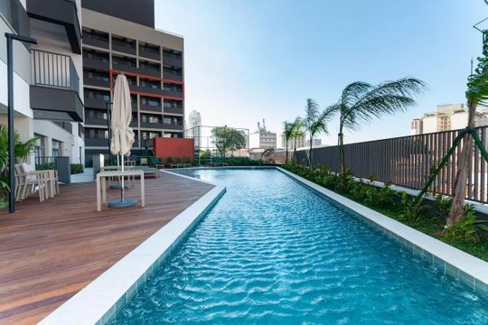 Área comum de apartamento à venda com 1 quarto, 32m² em Pompeia, São Paulo