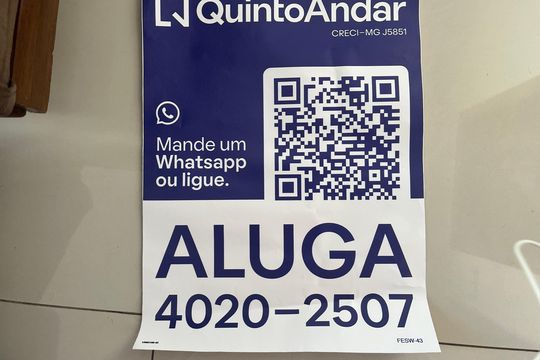Plaquinha Instalada de apartamento à venda com 3 quartos, 58m² em Rio Branco, Belo Horizonte