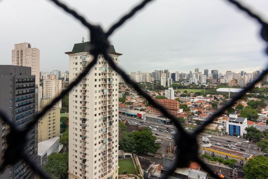 Vista da Sala de apartamento à venda com 1 quarto, 56m² em Vila Olímpia, São Paulo