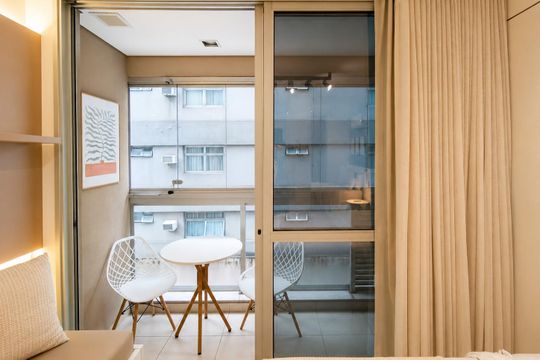 Varanda do Studio de kitnet/studio à venda com 1 quarto, 22m² em Consolação, São Paulo
