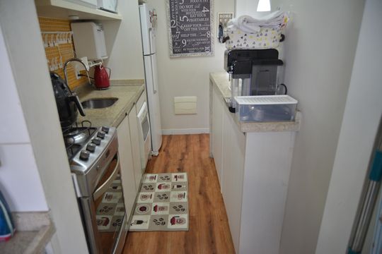 Cozinha de apartamento à venda com 2 quartos, 70m² em Campestre, Santo André