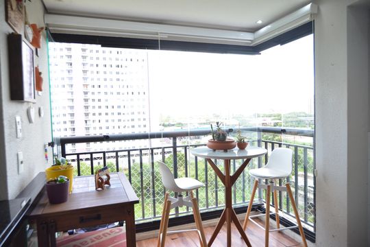 Varanda gourmet de apartamento à venda com 2 quartos, 70m² em Campestre, Santo André