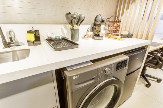 Cozinha de kitnet/studio para alugar com 1 quarto, 30m² em Moema, São Paulo