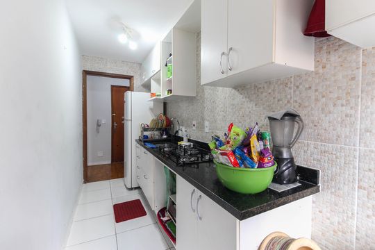 Cozinha de apartamento à venda com 2 quartos, 43m² em Vila Progresso (zona Leste), São Paulo